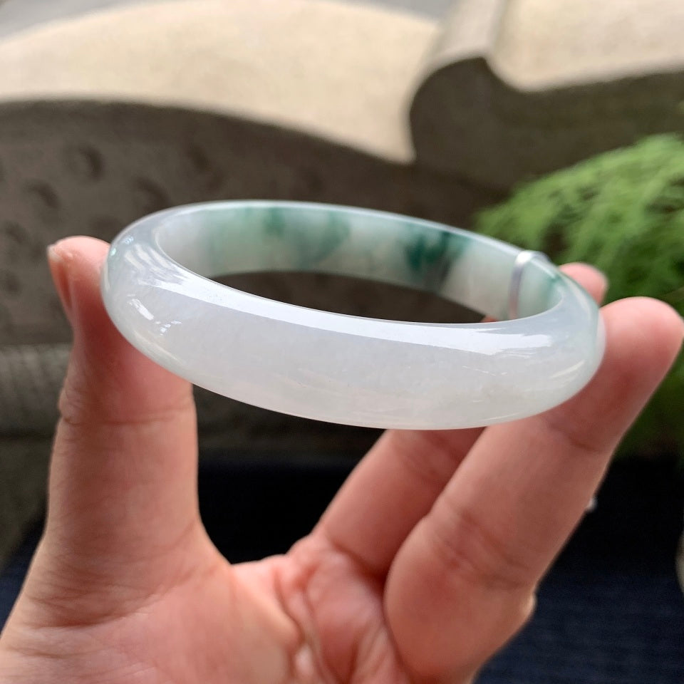 细糯种飘花平安镯（59.2mm）（yc093441）