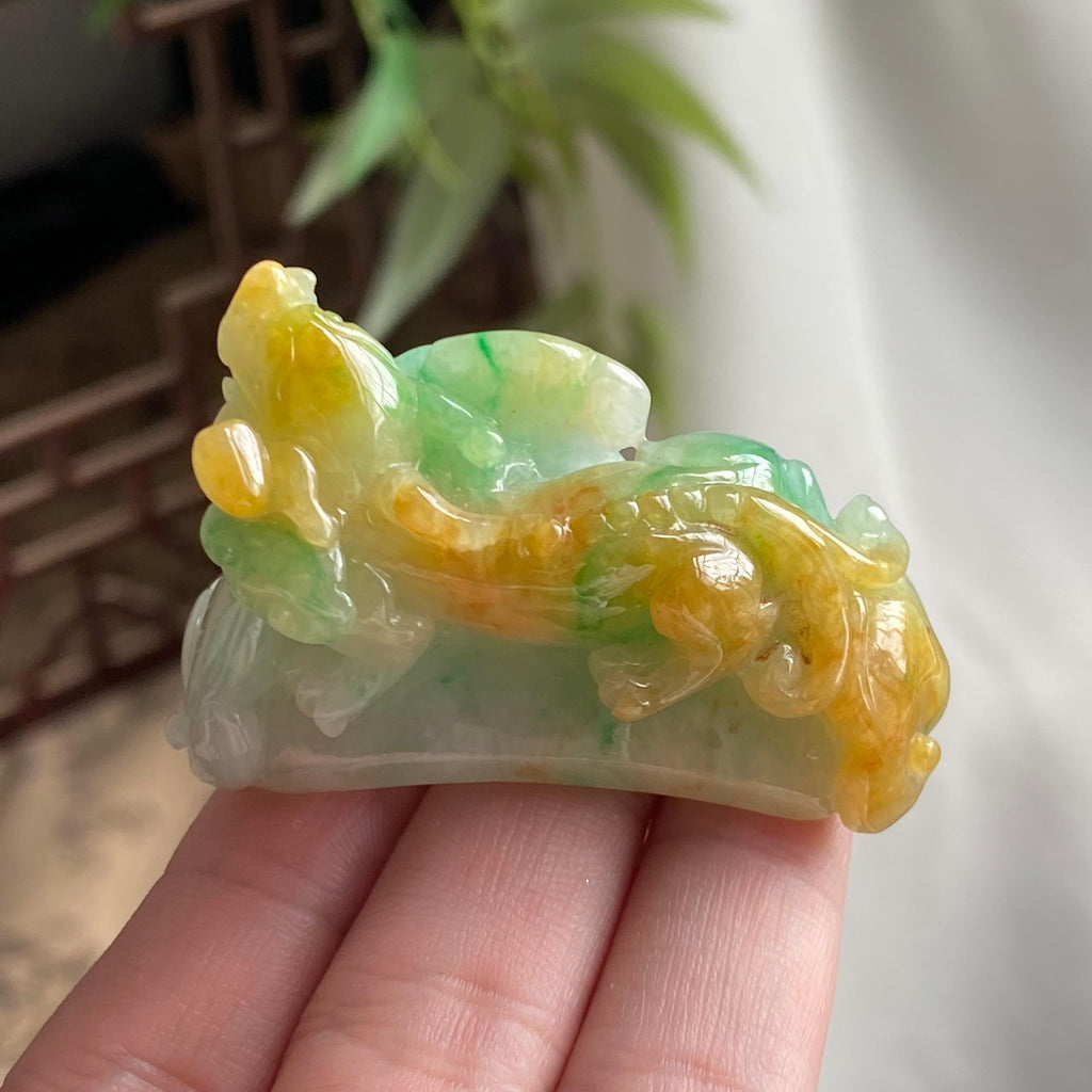 细糯种黄加绿蛟龙手牌（yc194489）