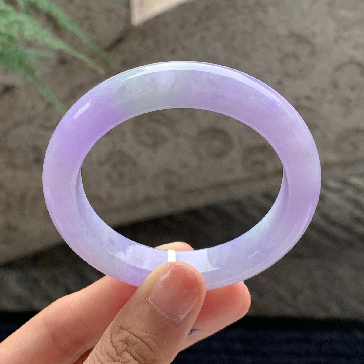细糯种 春彩正圈平安镯 51.5圈 天然缅甸A货翡翠（yc701195）