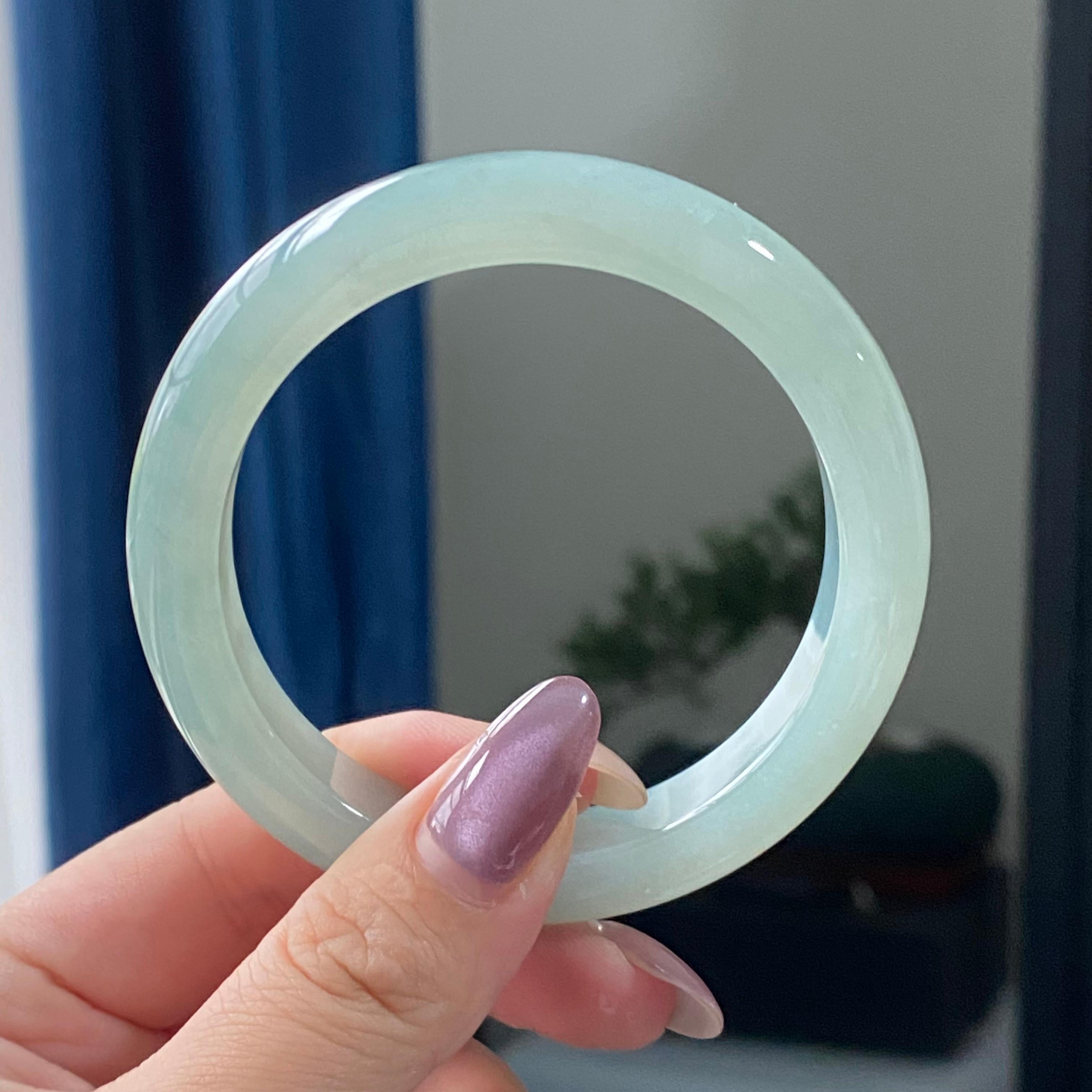 糯冰种晴底平安镯手镯（57圈）（yc196183）