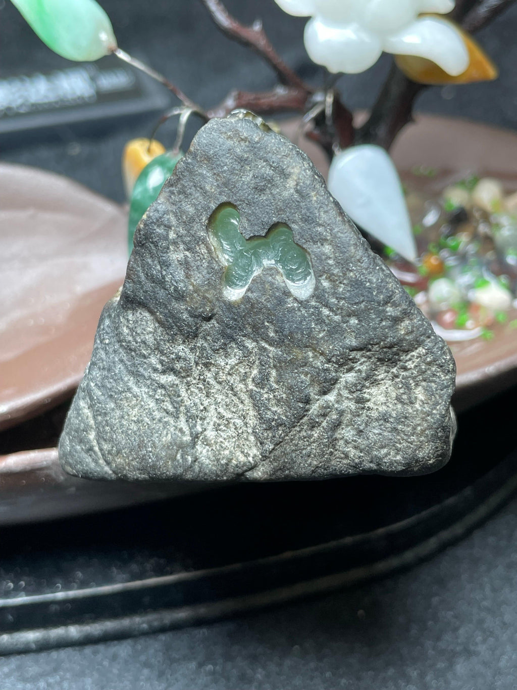 莫西沙冰飘花开窗牌子挂件料（yc694622）