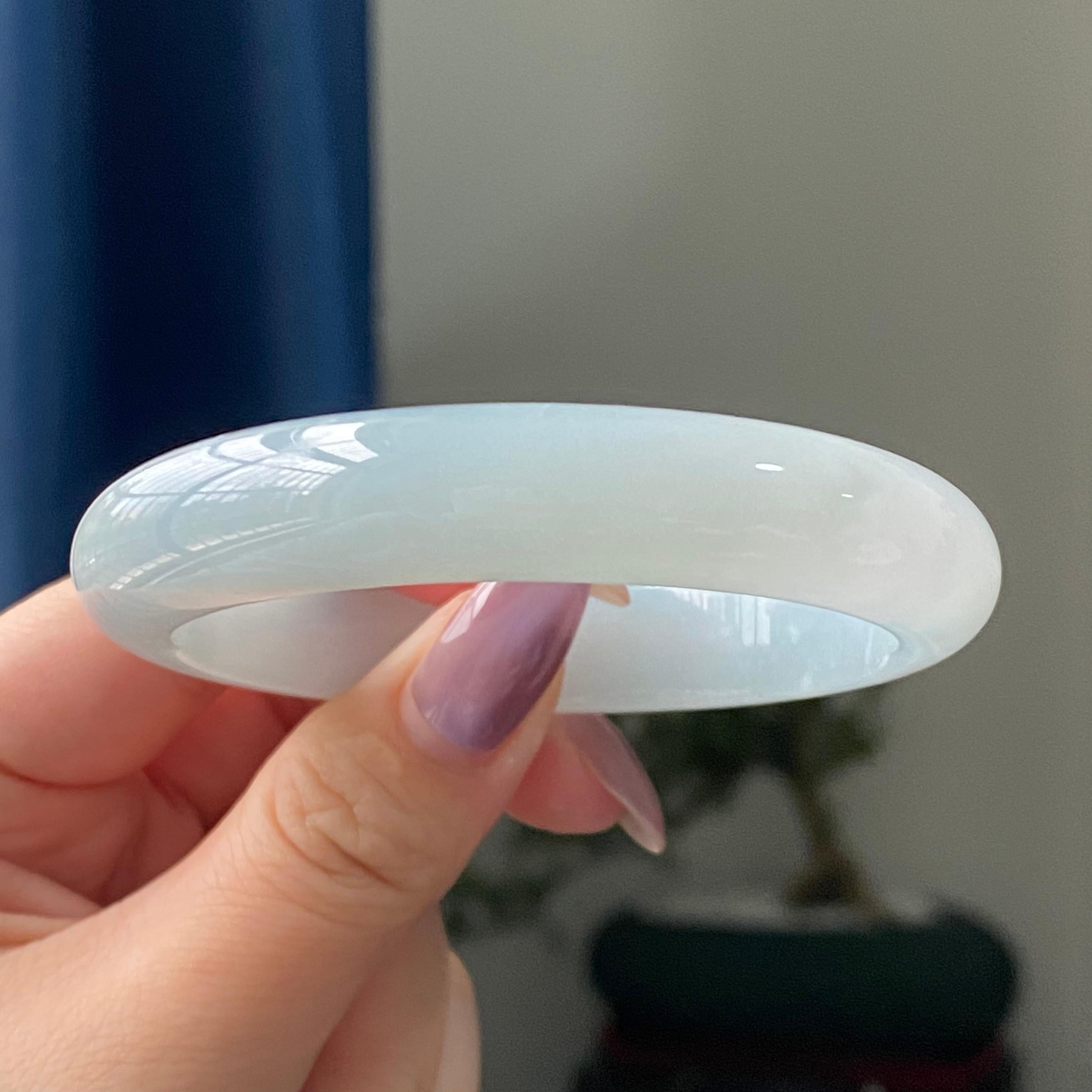 细糯种蓝底平安镯手镯（57圈）（yc196177）