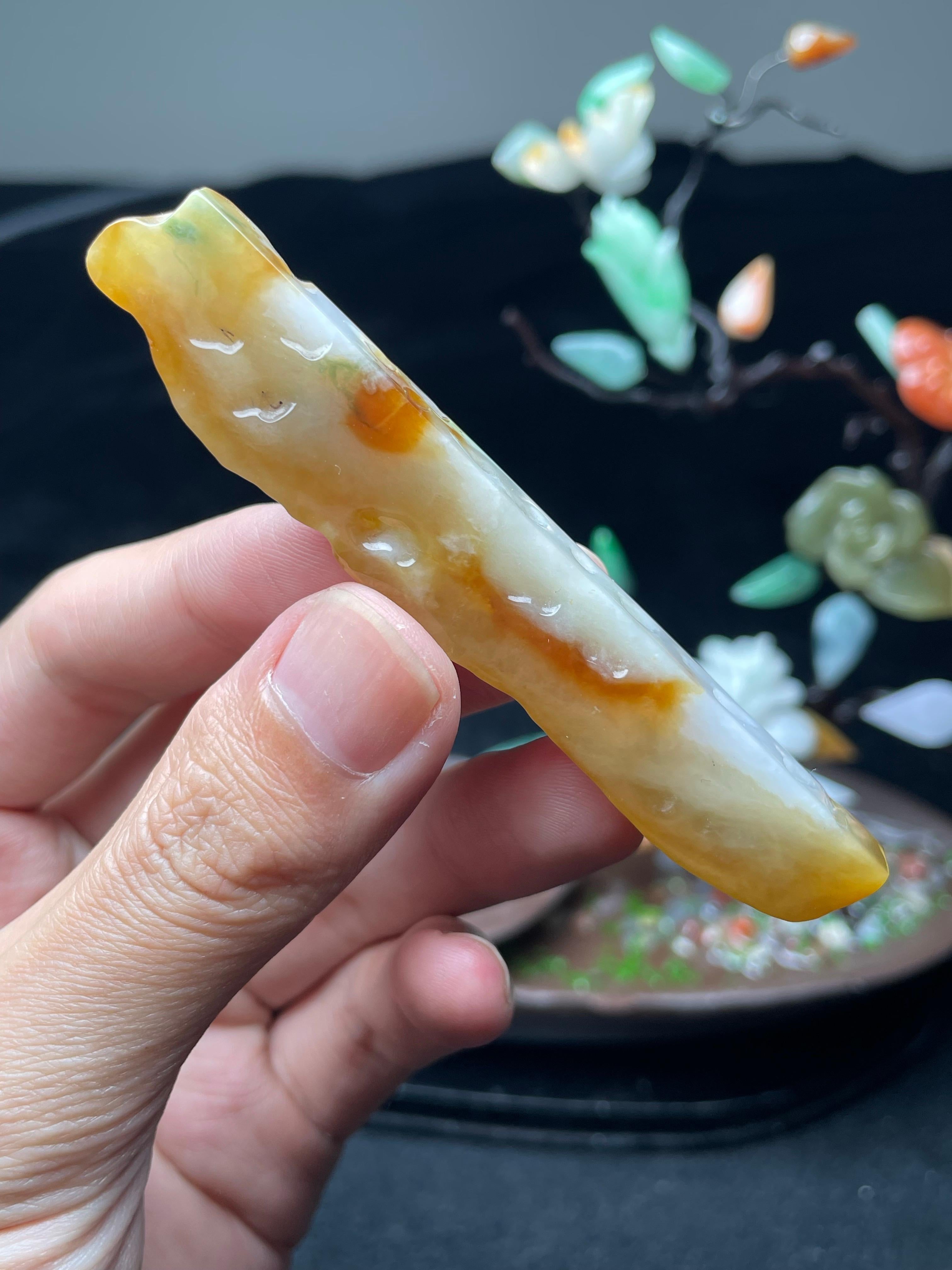 冰润黄翡随形对料（yc521734）