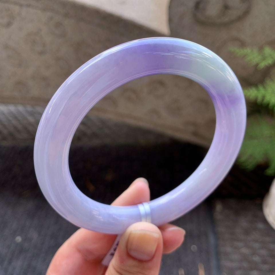 糯种紫罗兰圆条手镯（61mm）（yc029110）