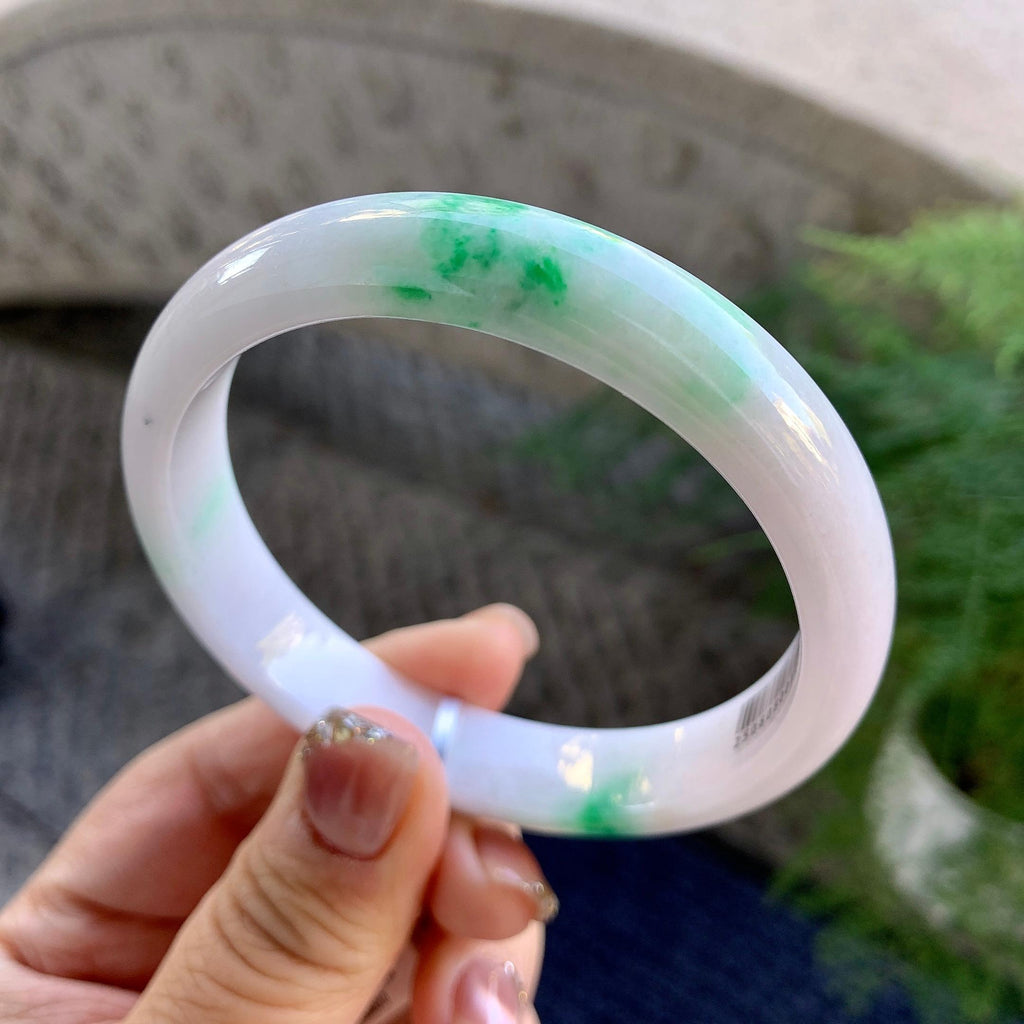 糯种翠绿平安镯（59.8mm）（yc274592）