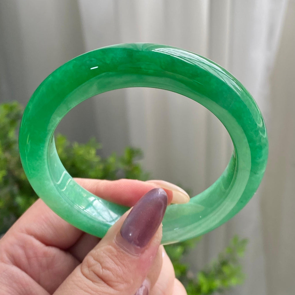 糯冰种满绿平安镯（55圈）（yc199715）