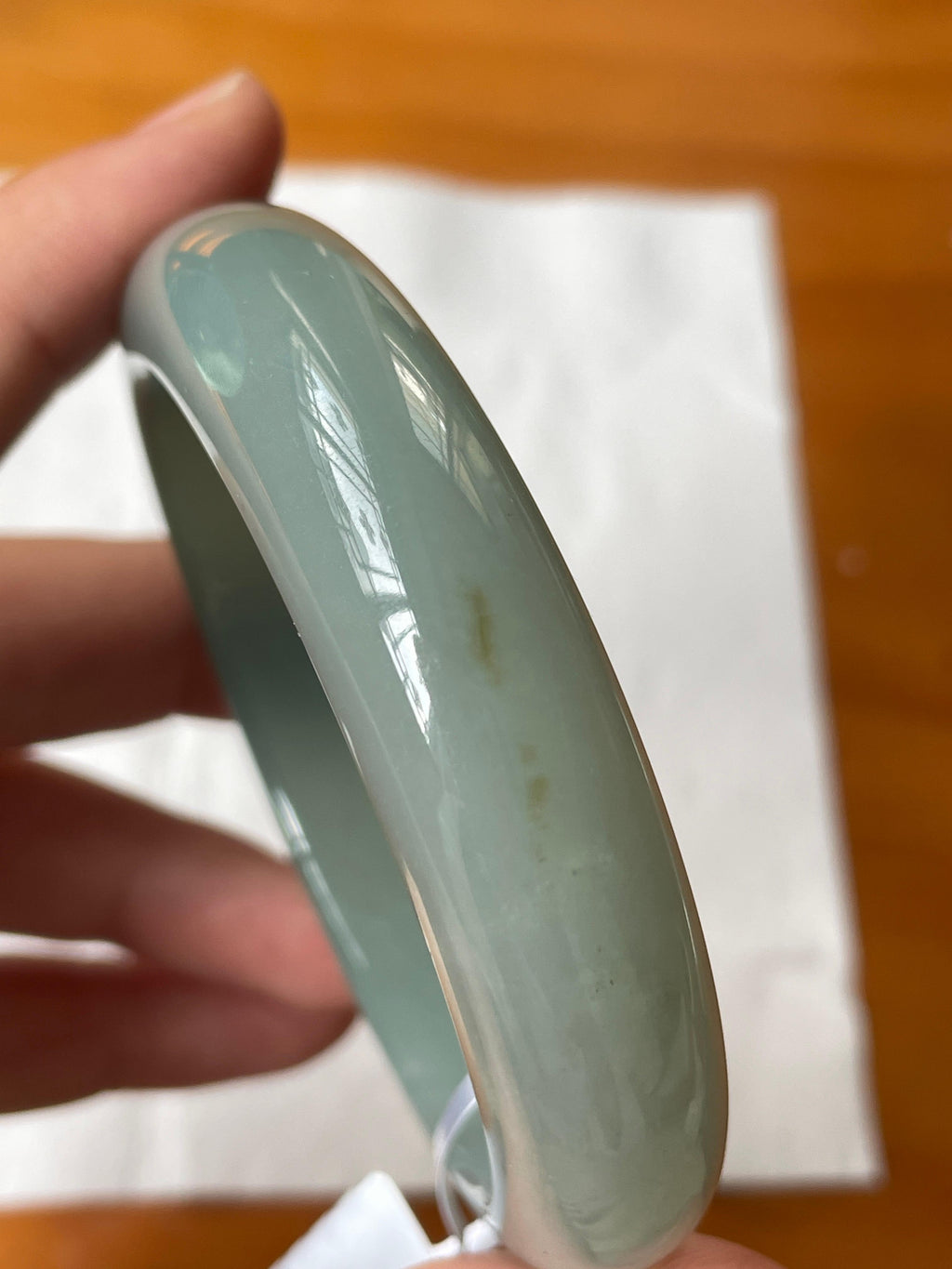 细糯种湖水绿正圈平安镯 53圈（yc709337）