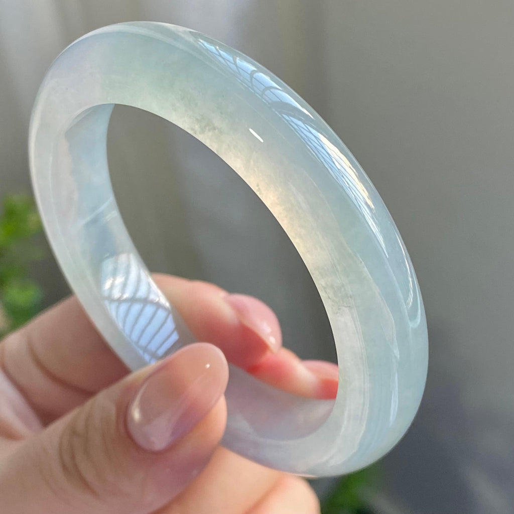 冰种蓝底平安镯（52圈）（yc228766）