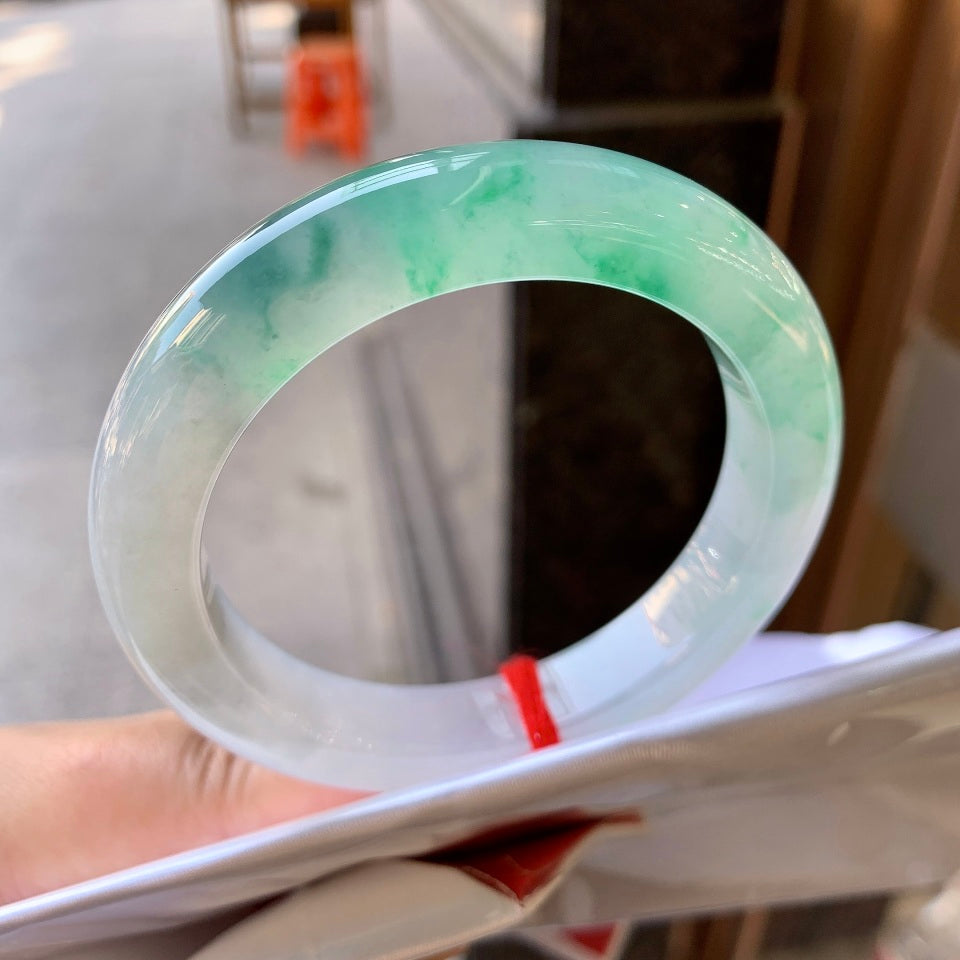 冰飘花平安镯（58.5mm）（yc057670）