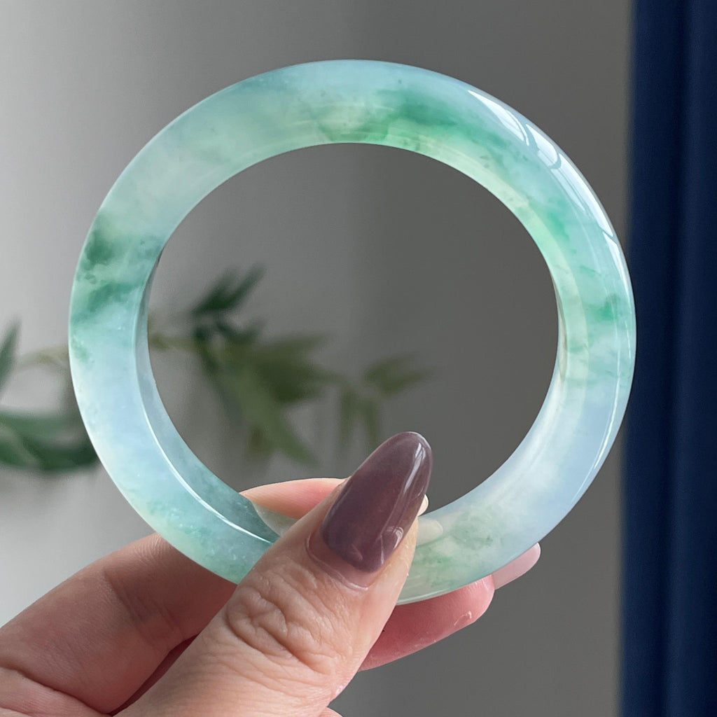 冰种飘花平安镯（58圈）（yc197911）