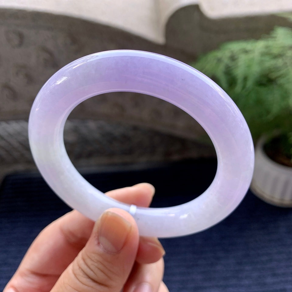 细糯种紫罗兰圆条手镯（55.4mm）（yc093806）
