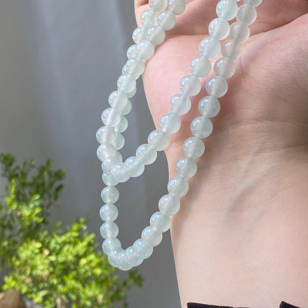 冰种晴底珠链（83颗）（yc213044）