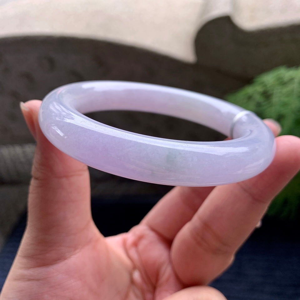 细糯种紫罗兰洒金圆条手镯（58.3mm）（yc101935）