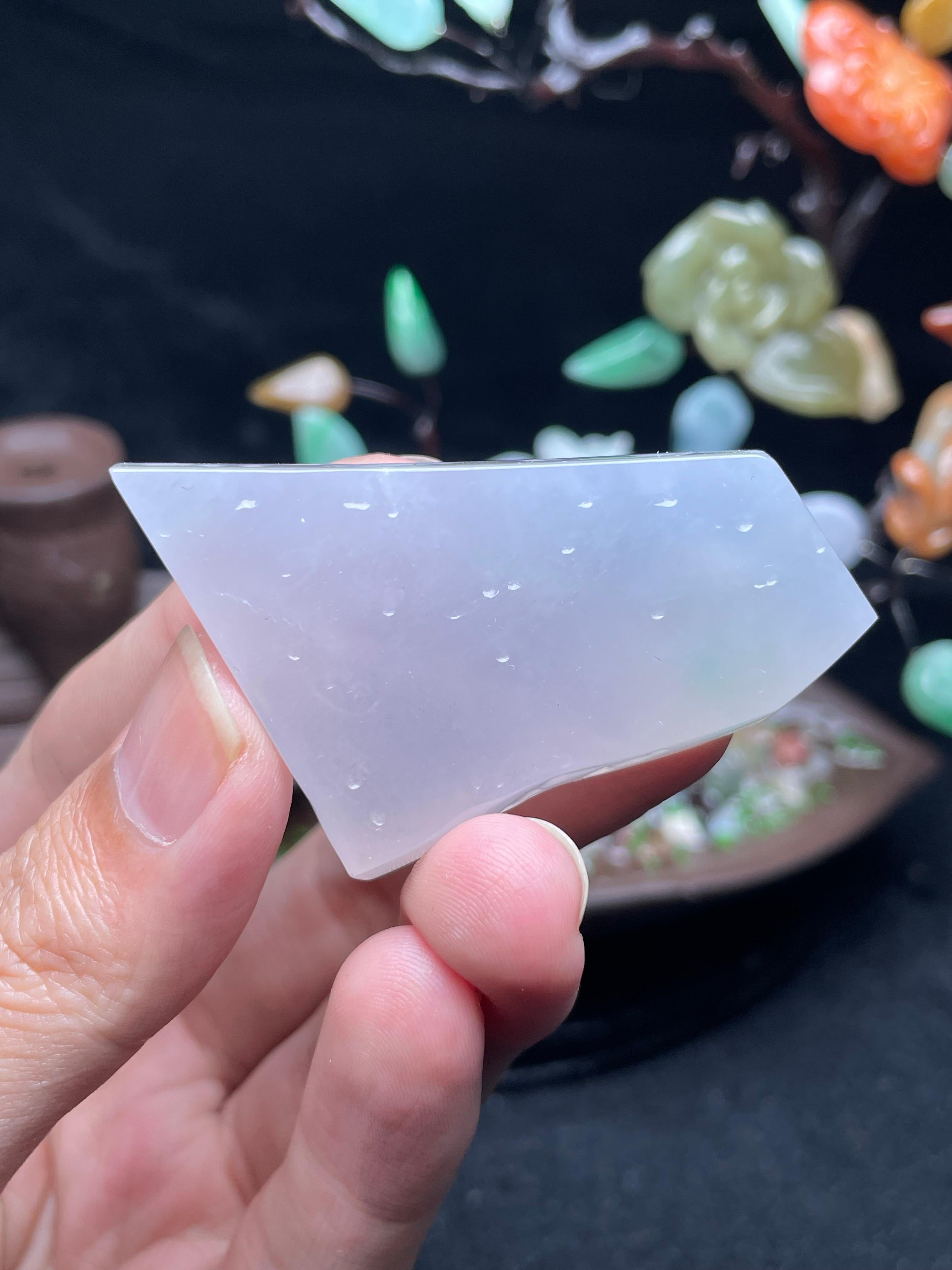 冰种春彩飘牌子料（yc530030）