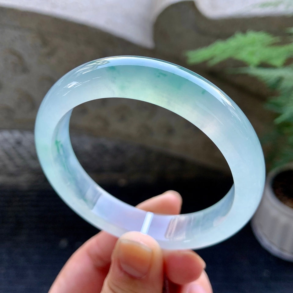 冰种飘花平安镯（56.6mm）（TF06303331）
