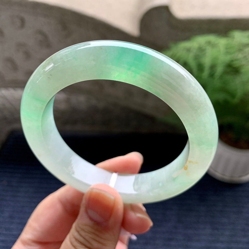 糯冰种晴水平安镯（55.8mm）（yc082099）