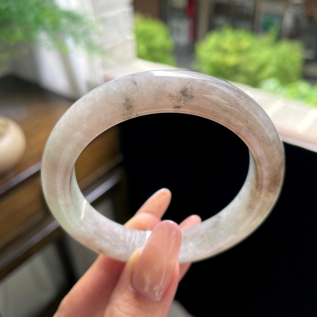 糯冰种茶色冰乌鸡正圈平安镯 56.3圈（yc707468）