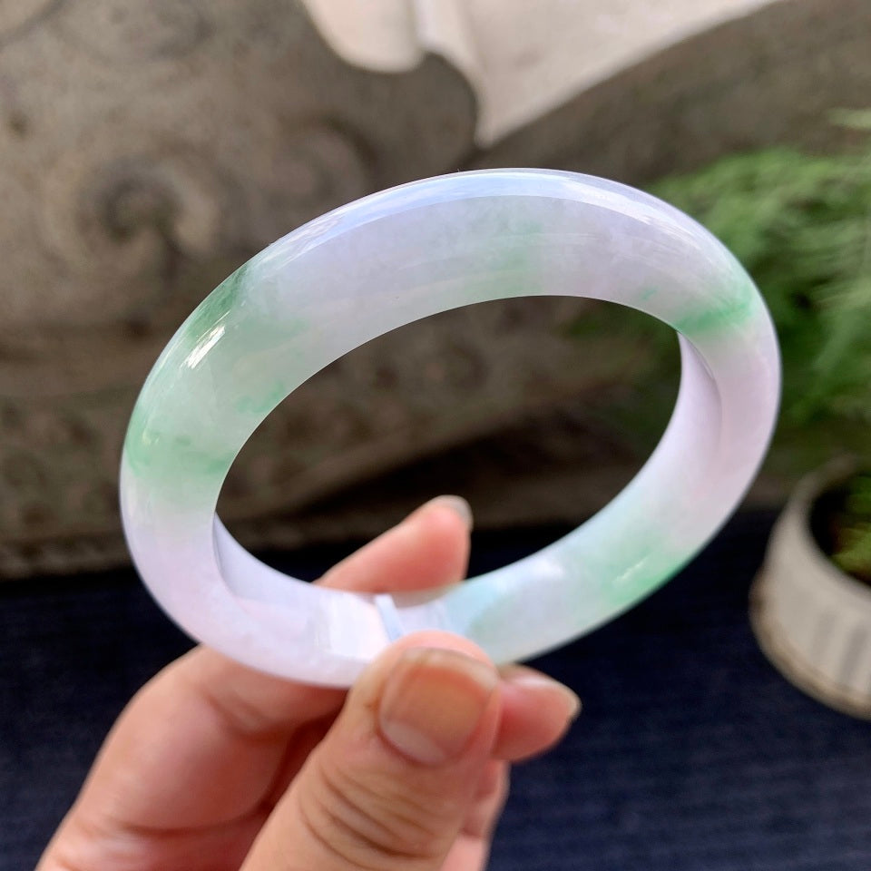 细糯种飘花平安镯（57.6mm）（yc089902）