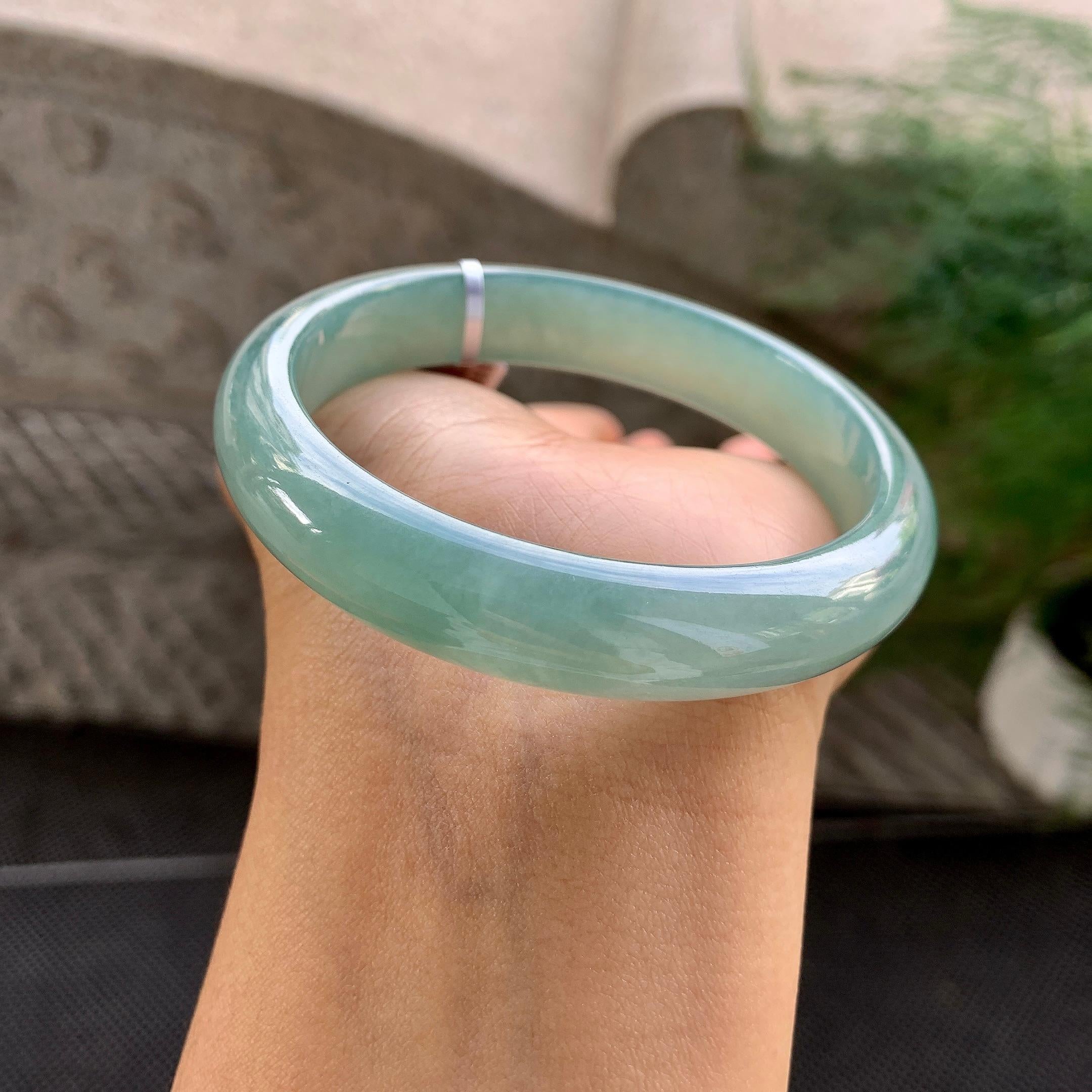 细糯种油青平安镯（56.5mm）（yc288666）