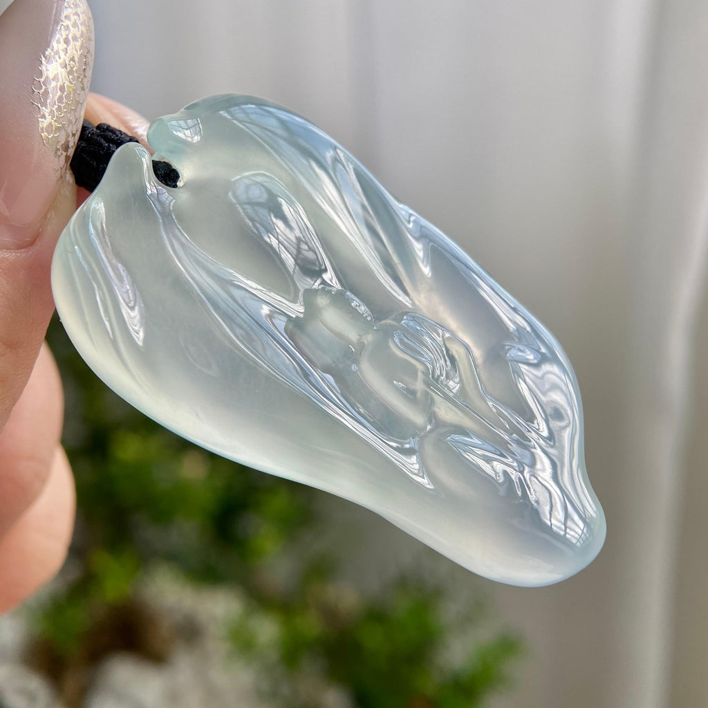 冰种淡晴底悟道牌吊坠（yc216284）