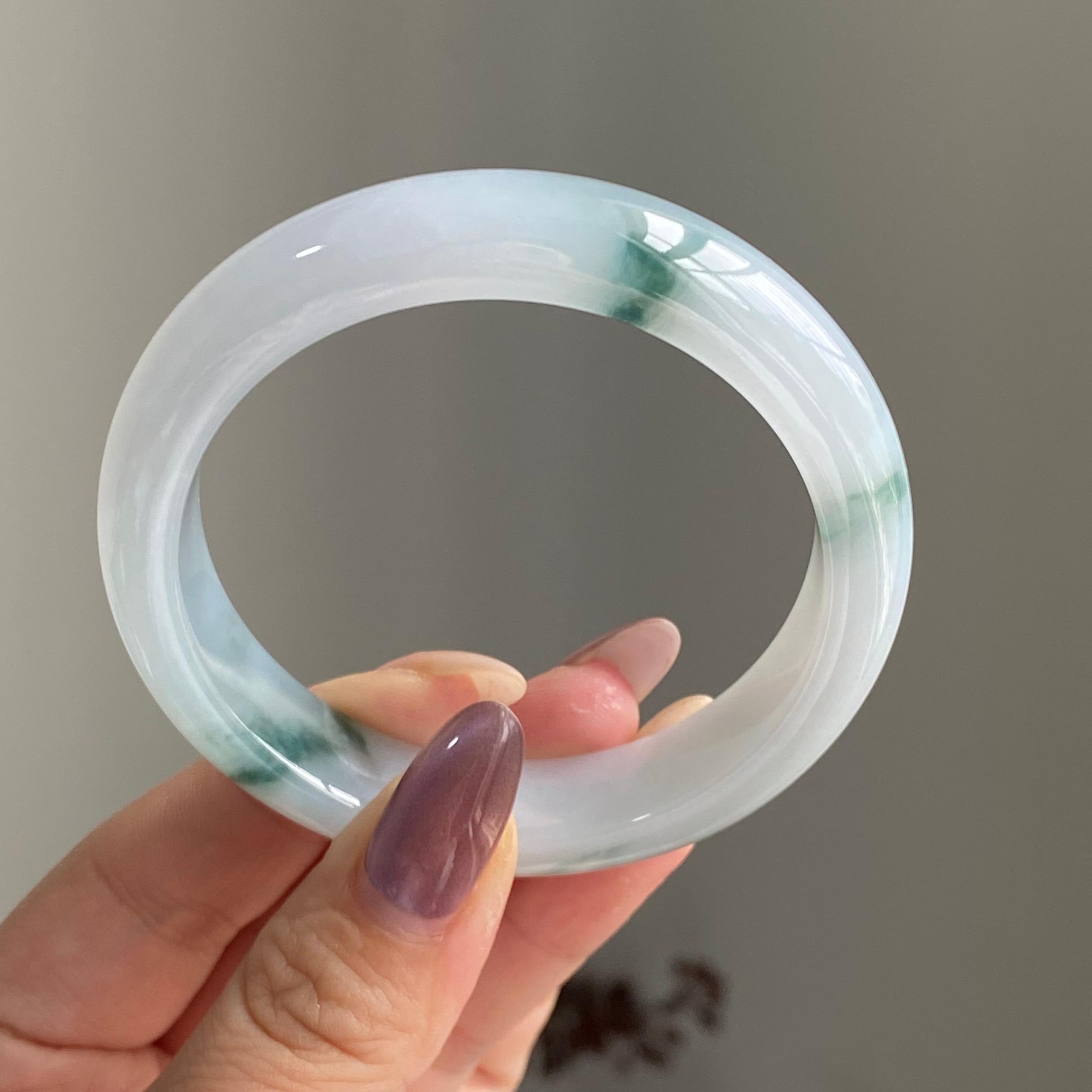 细糯种飘花平安镯手镯（56圈）（yc196860）