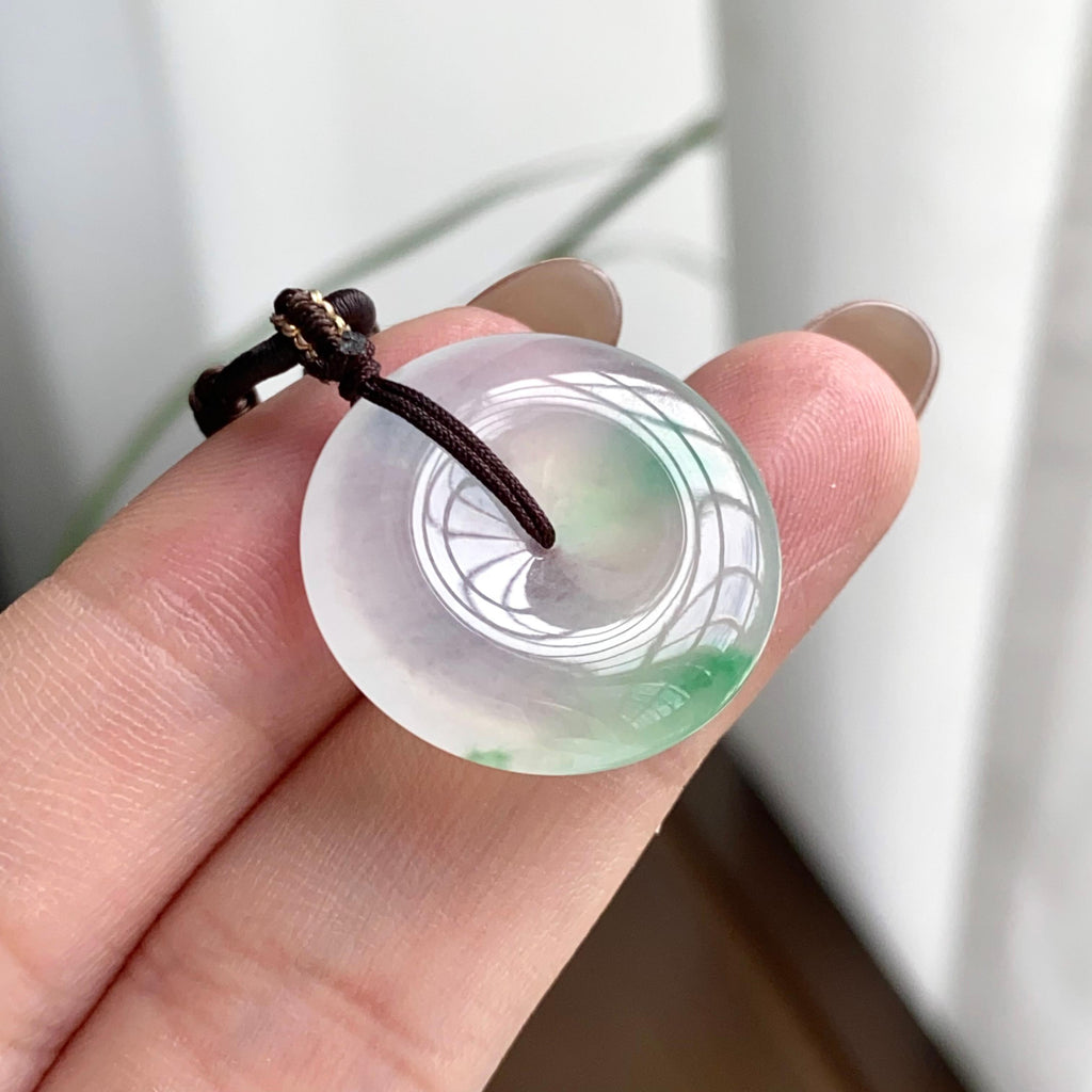 冰种飘花平安扣吊坠（yc262759）