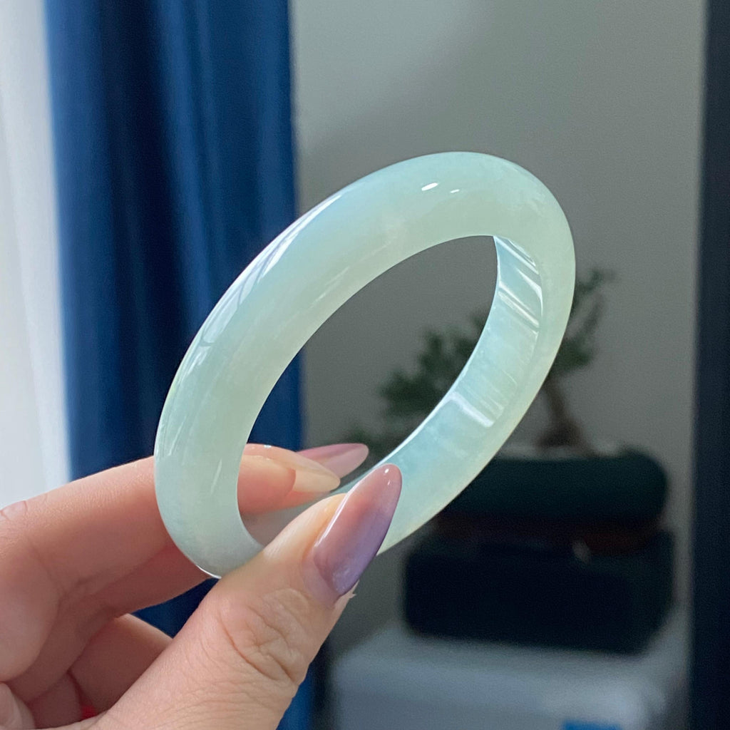 糯冰种晴底平安镯手镯（57圈）（yc196183）