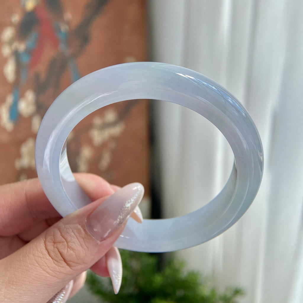 糯冰种淡春彩平安镯（59圈）（yc209984）