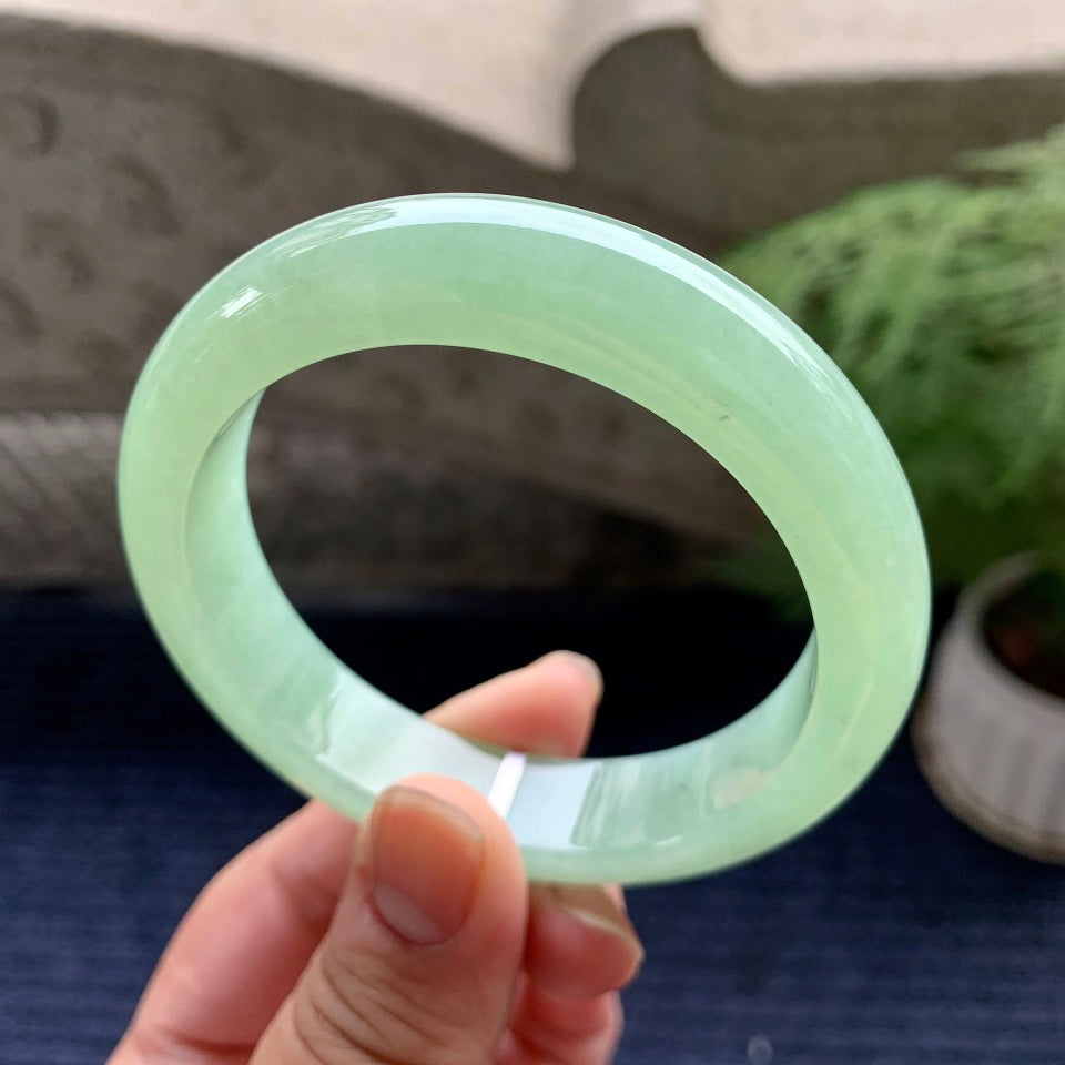 糯冰种晴水平安镯（57.7mm）（yc088787）