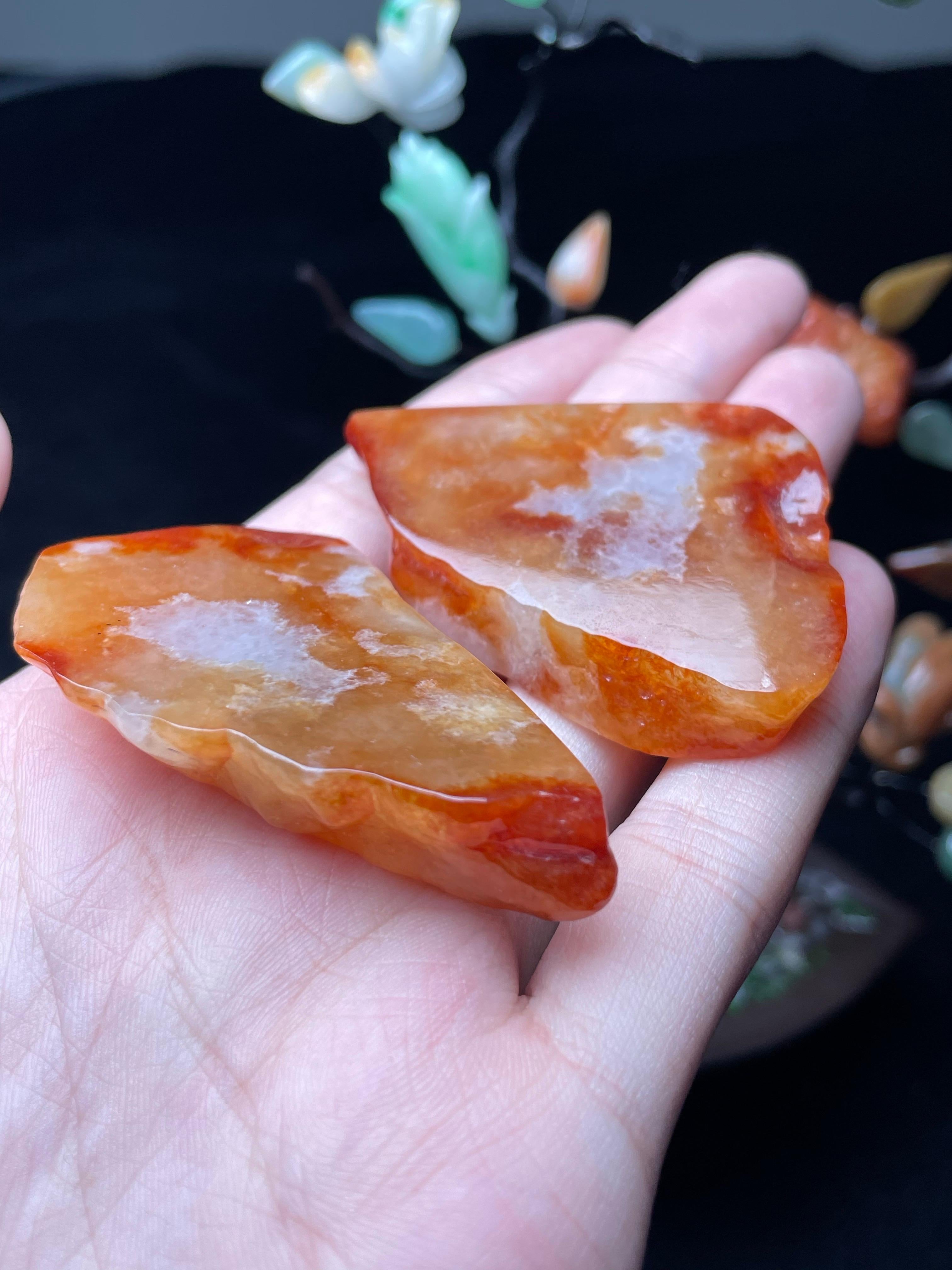 红翡成对片料（yc517704）
