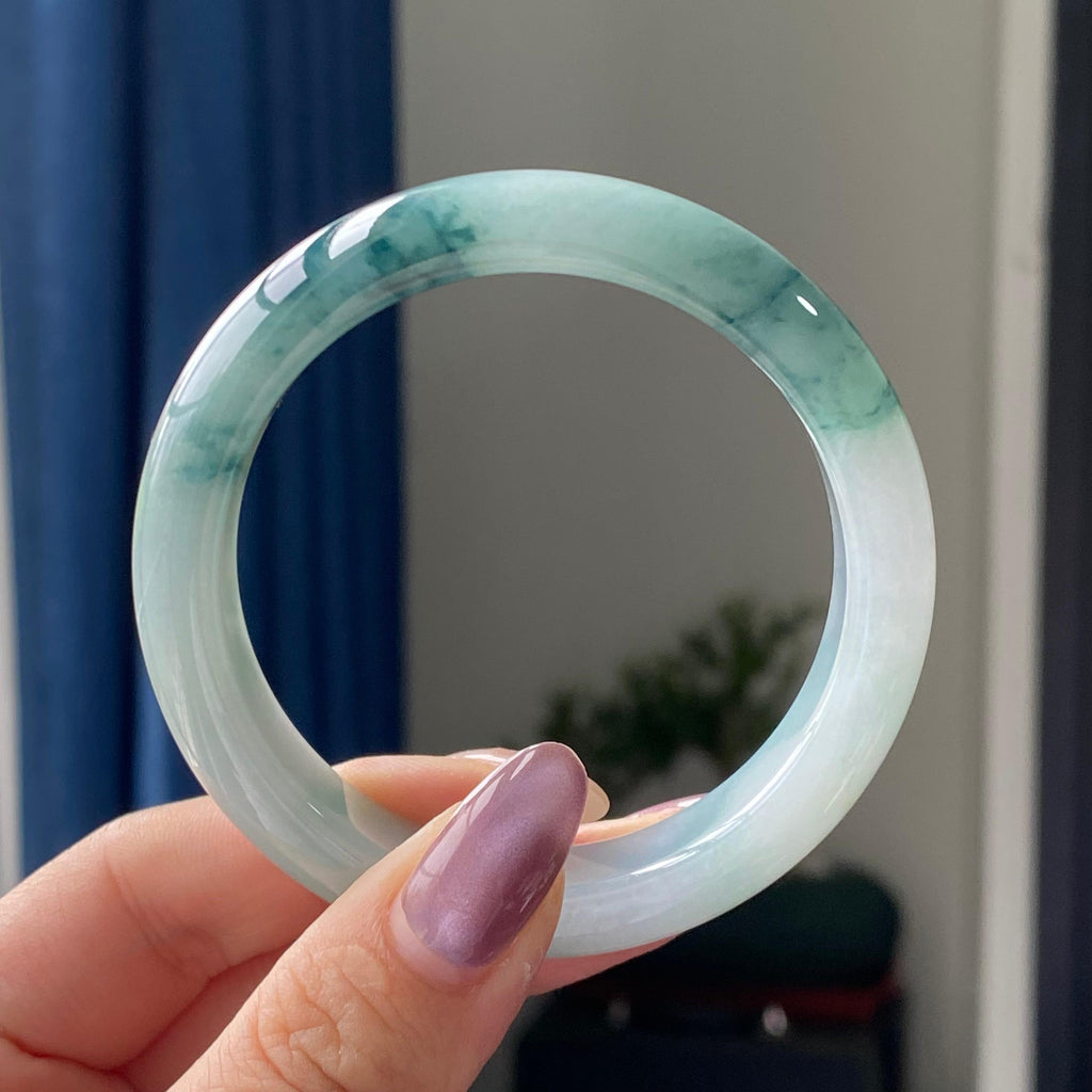 细糯种飘花平安镯手镯（54圈）（yc196858）