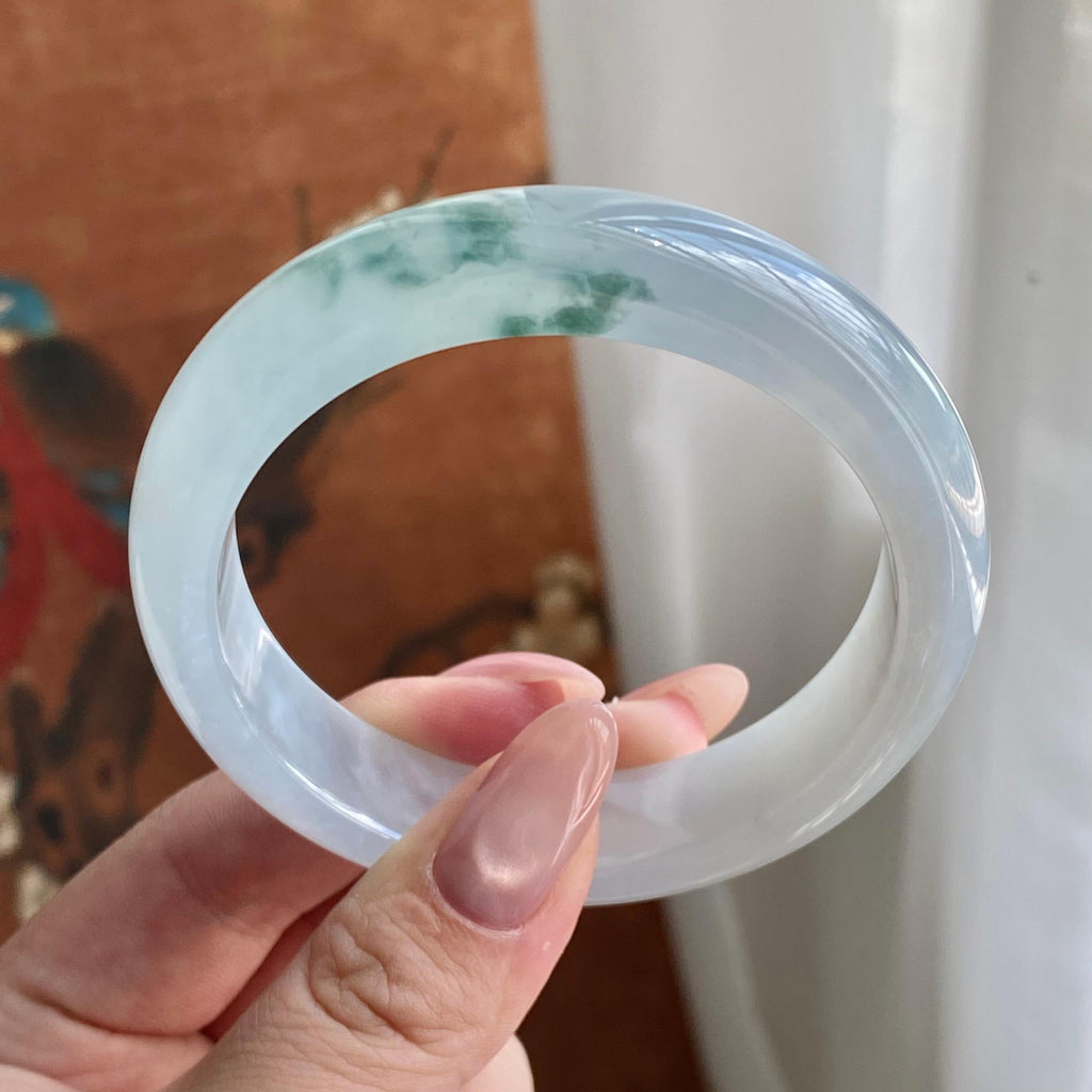 冰种飘花平安镯（57圈）（yc229036）