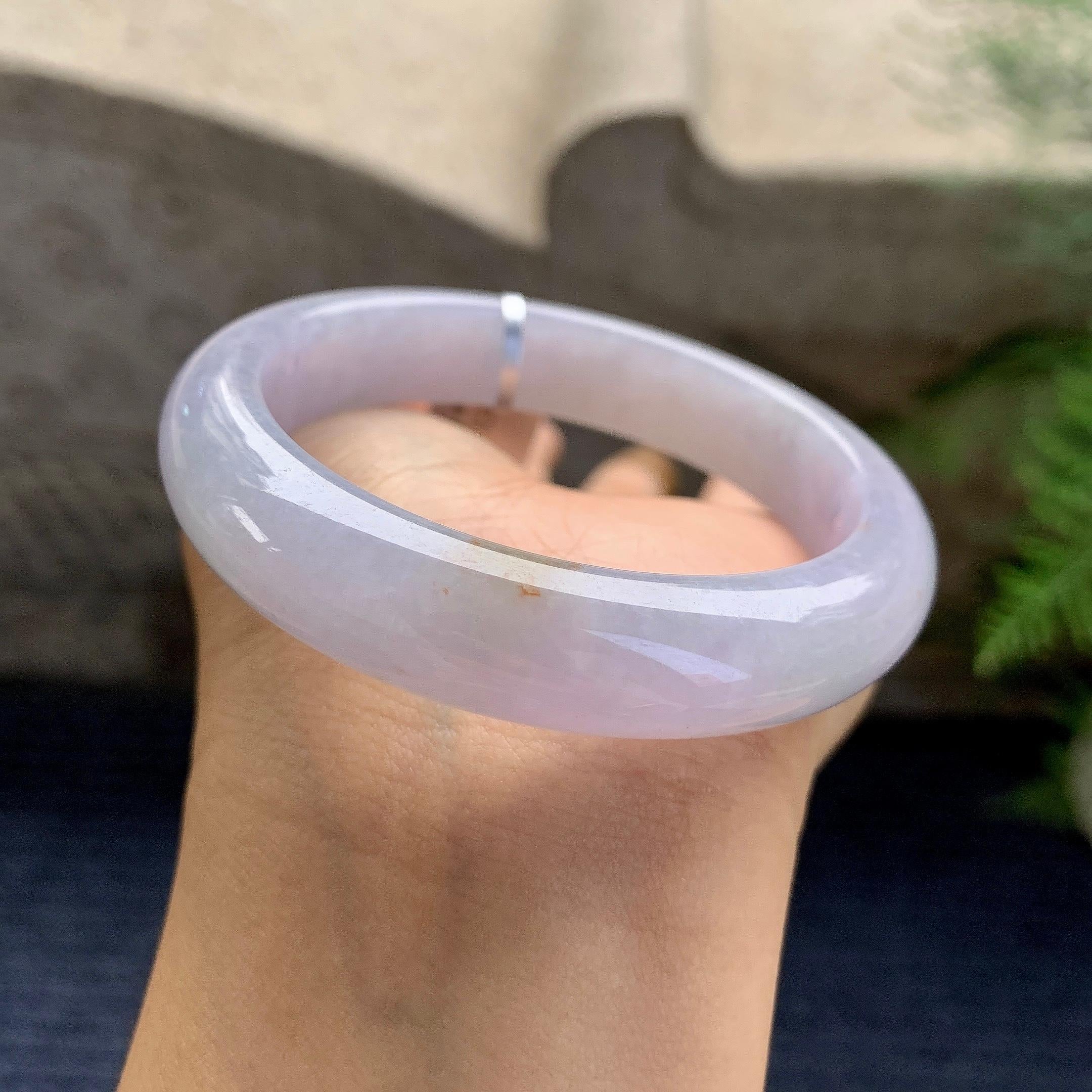 细糯种紫罗兰平安镯（53.8mm）（yc280856）