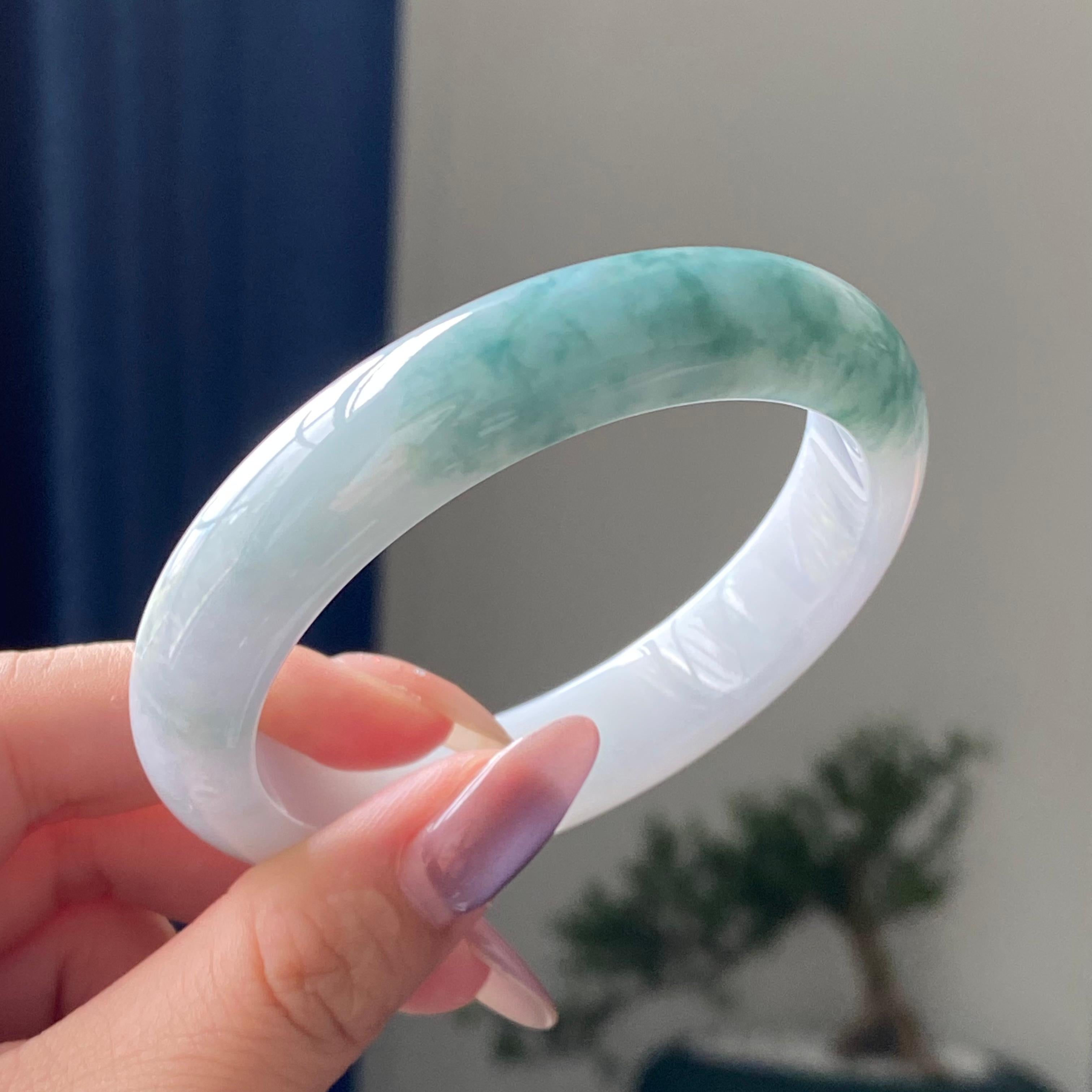 细糯种飘花平安镯手镯（57圈）（yc195379）