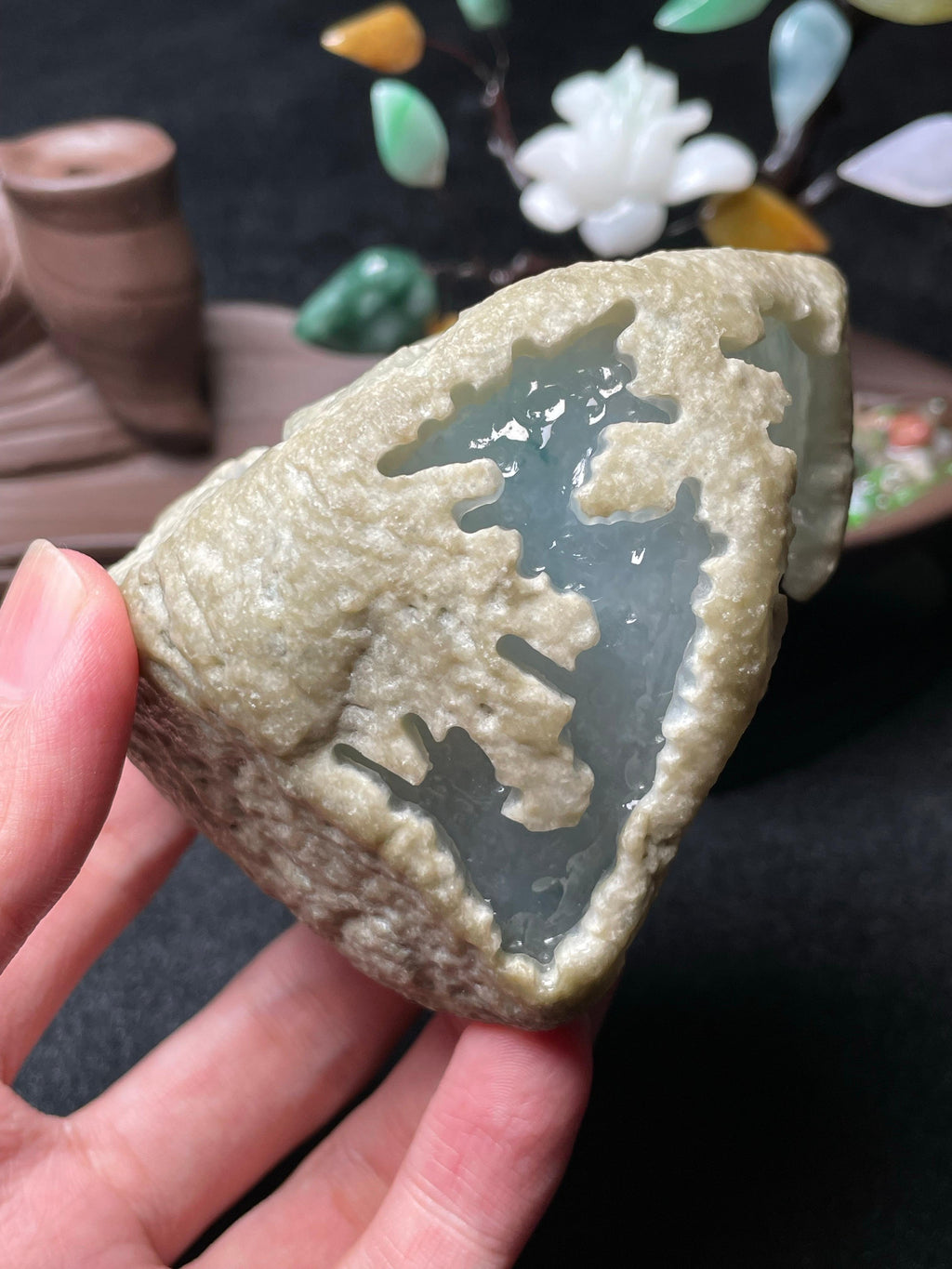 莫西沙开窗冰飘花牌子料（yc488926）