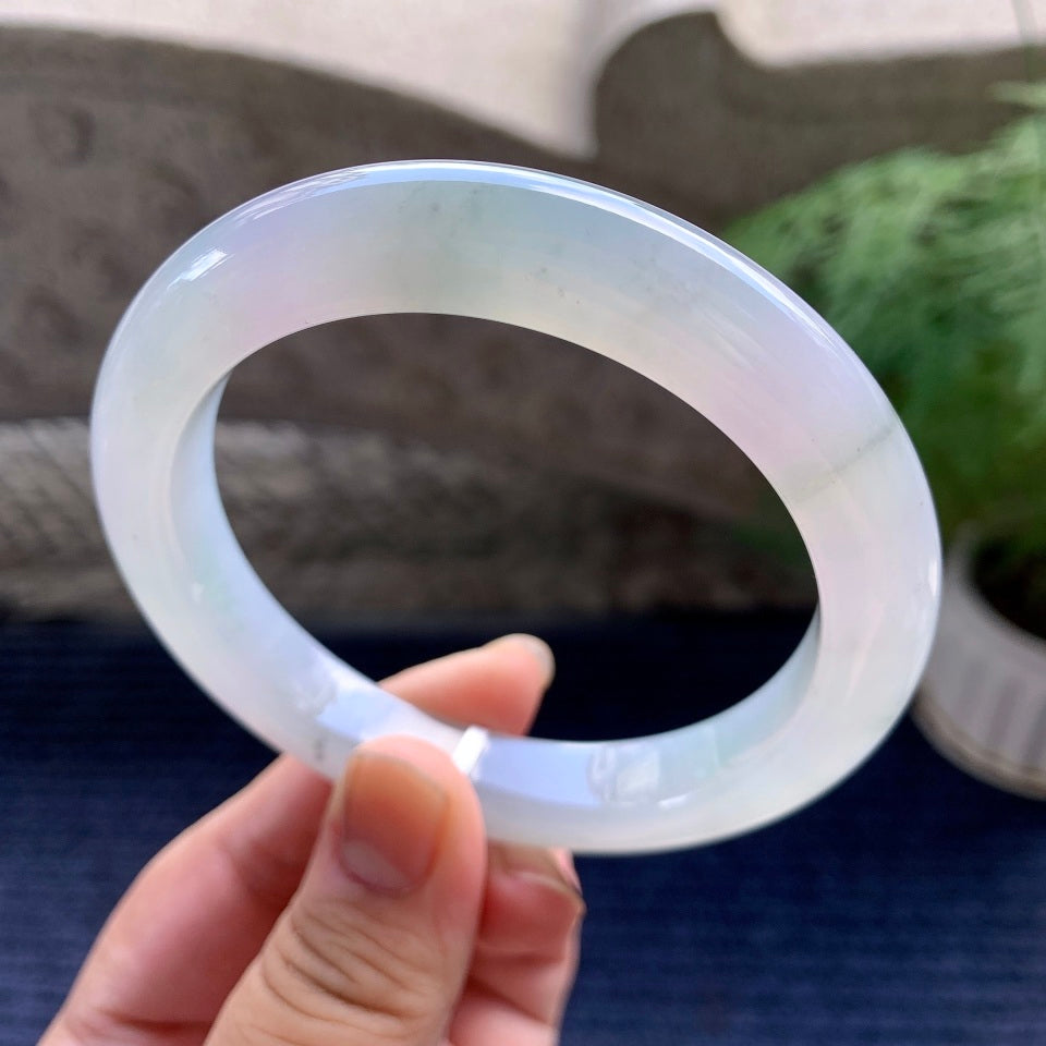 细糯种飘花平安镯（61.6mm）（yc116112）