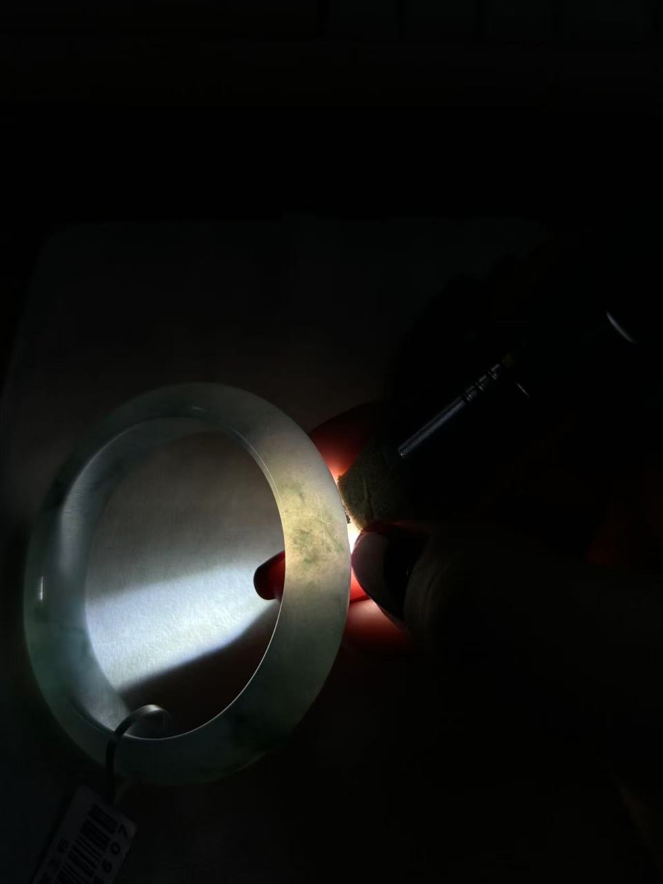 糯冰种晴底飘花平安镯（55.8mm）（yc100699）