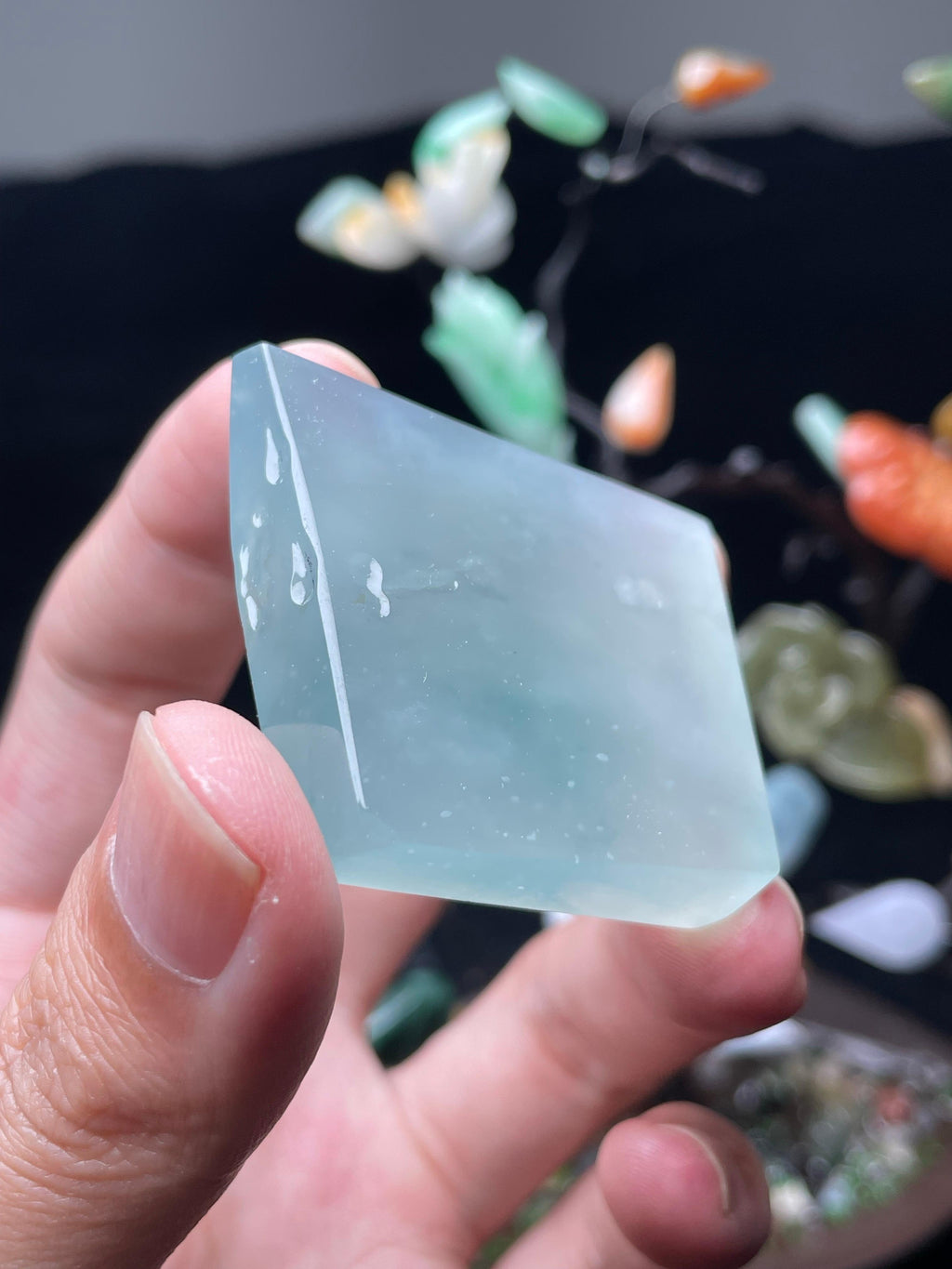 冰晴雪花棉飘花方块片料（yc513257）
