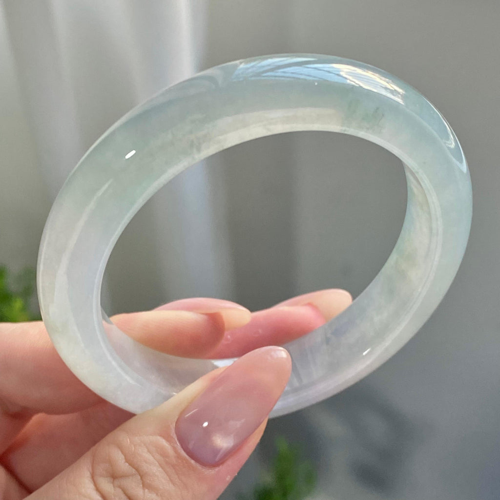 冰种蓝底平安镯（52圈）（yc228766）