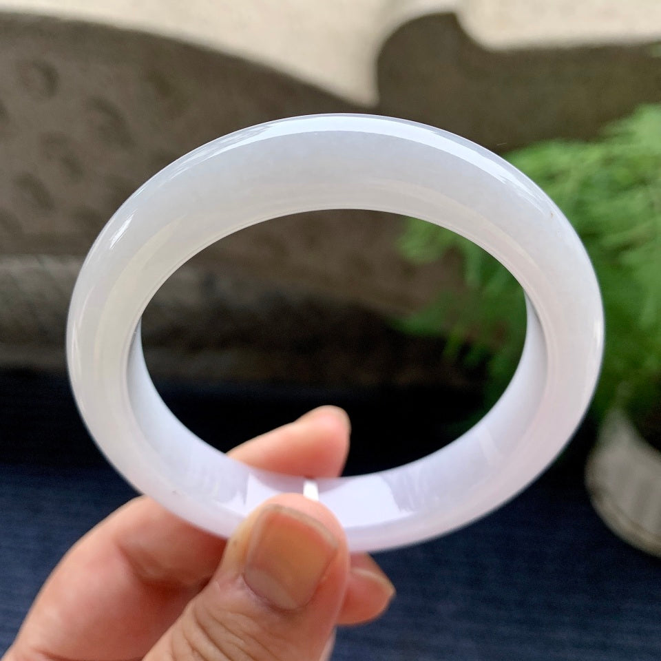 细糯种淡紫罗兰平安镯（55mm）（yc110751）