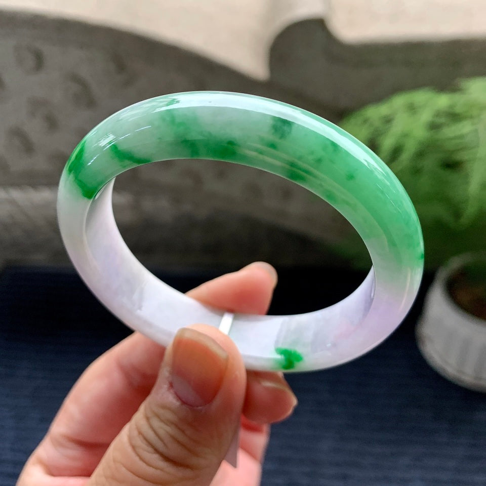 糯冰种春彩贵妃手镯（54.2mm）（yc082292）