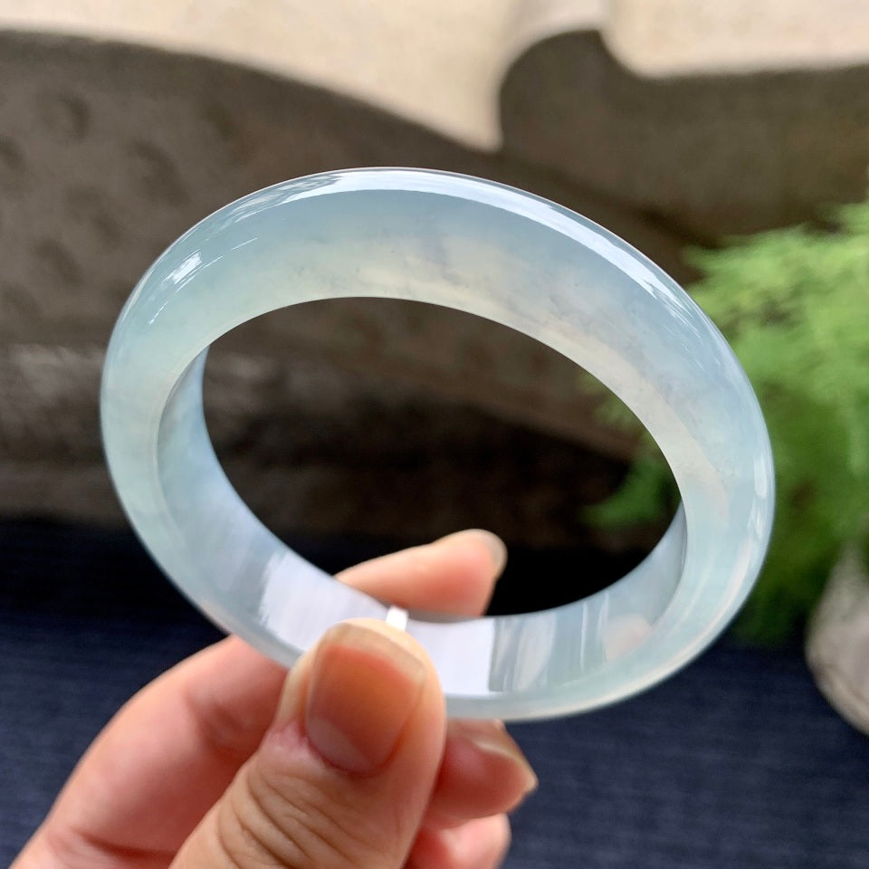 糯冰种晴底平安镯（52.8mm）（yc096226）