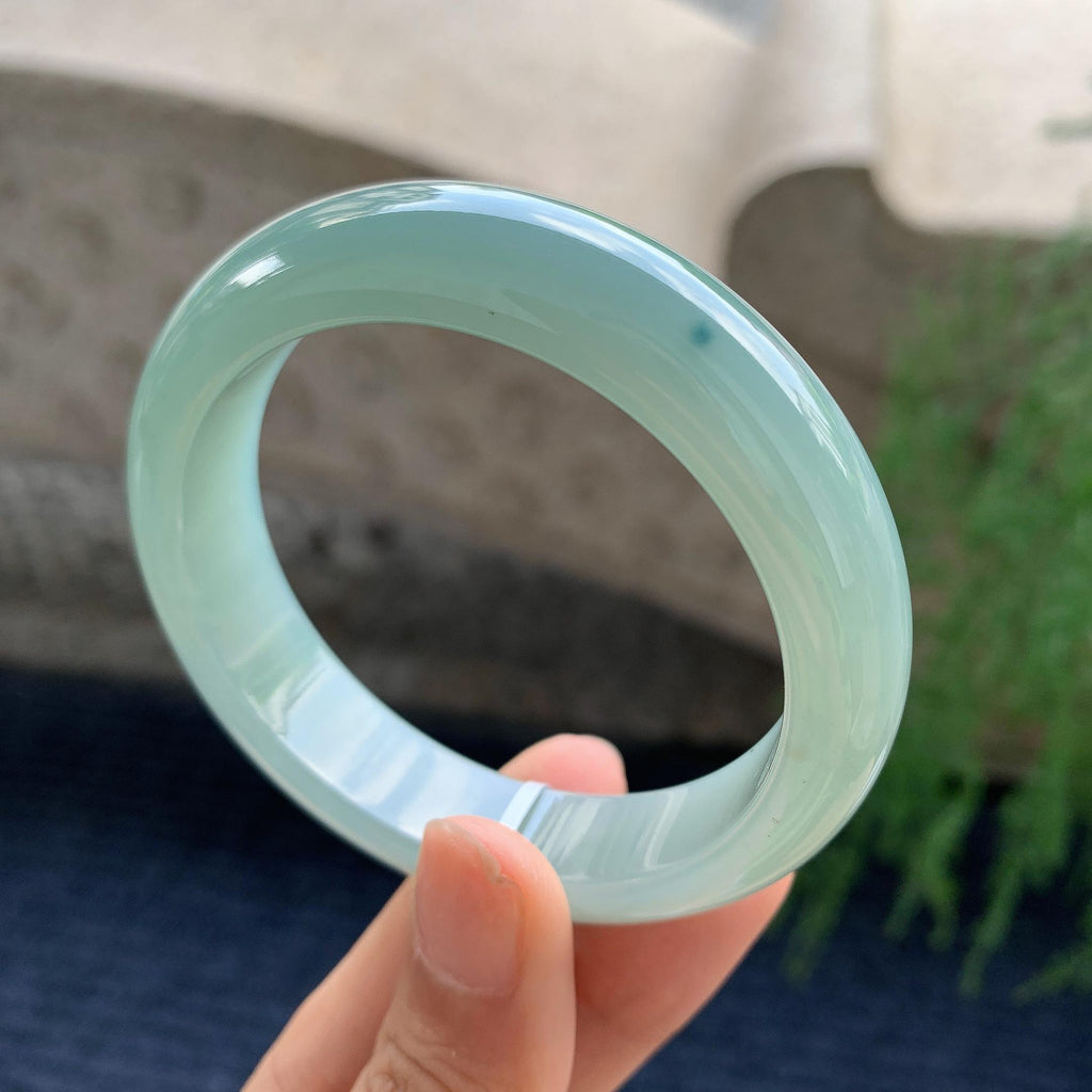 细糯种湖水绿正圈平安镯 53圈（yc709337）