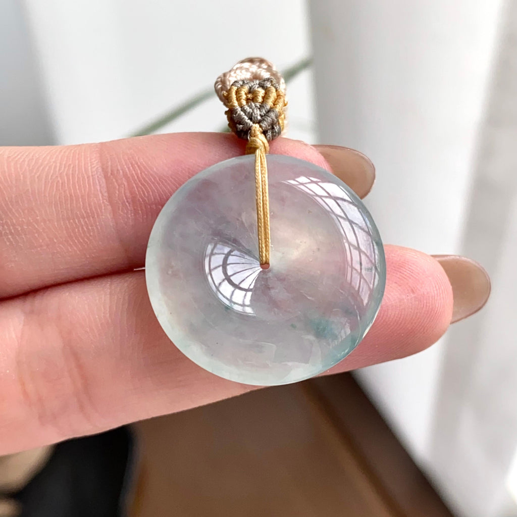 冰种飘花平安扣吊坠（yc262763）