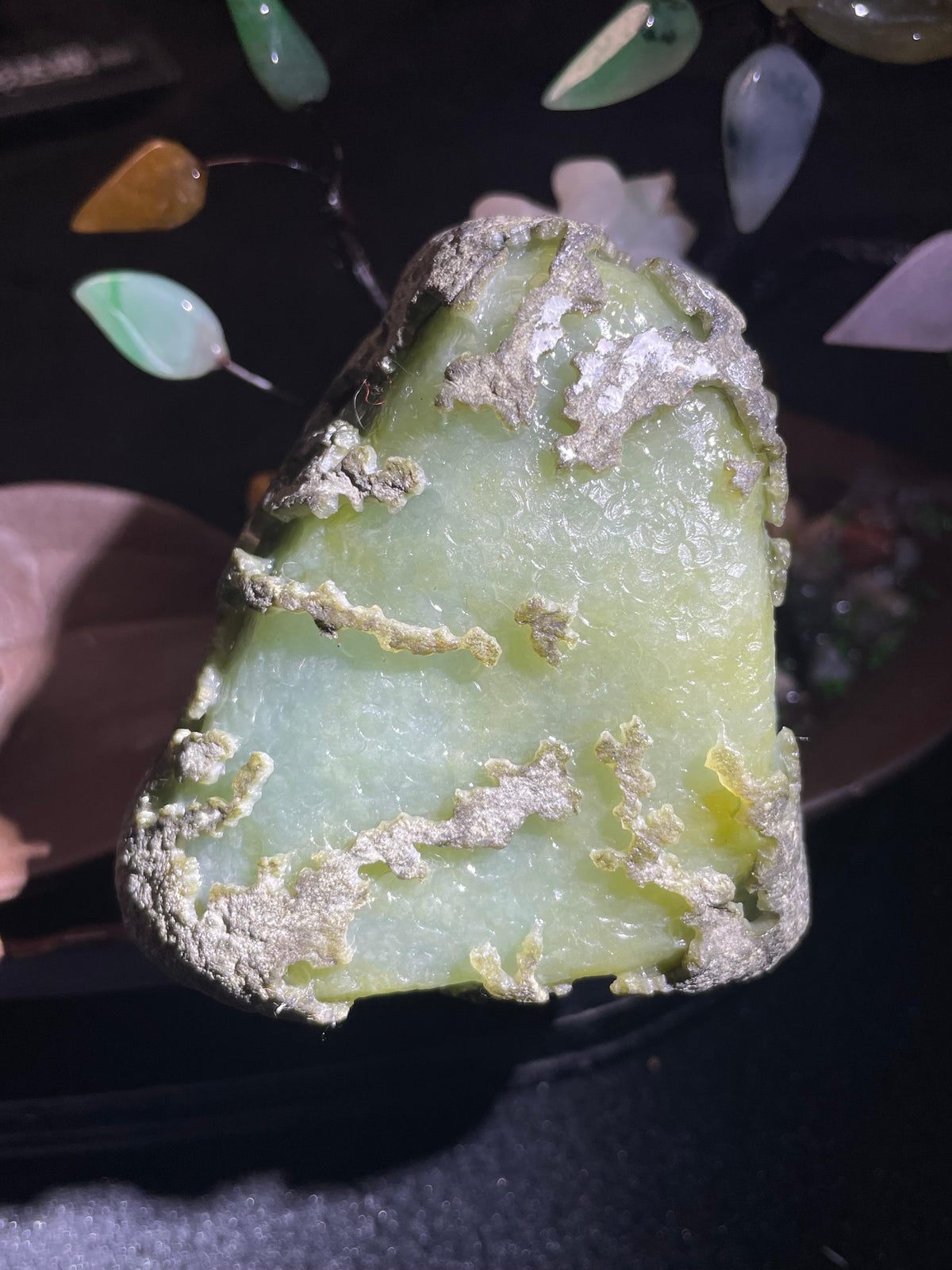 莫西沙开窗冰底飘黄牌子料（yc703087）