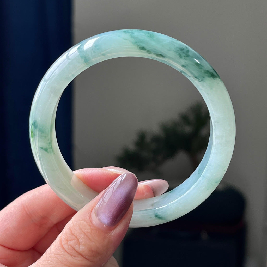 细糯种飘花平安镯（57圈）（yc198090）