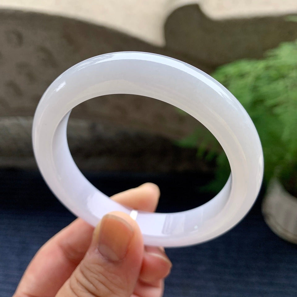 细糯种淡紫罗兰平安镯（55mm）（yc110751）