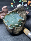 莫西沙开窗冰底飘花手镯料（yc693720）