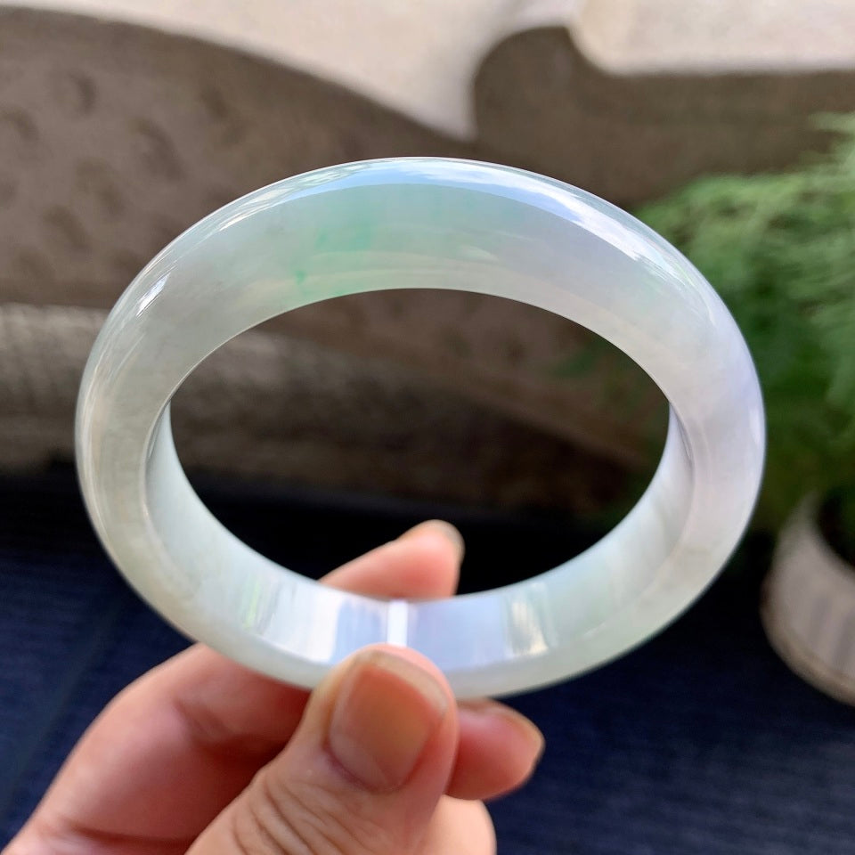 糯冰种春彩平安镯（56.3mm）（yc106859）