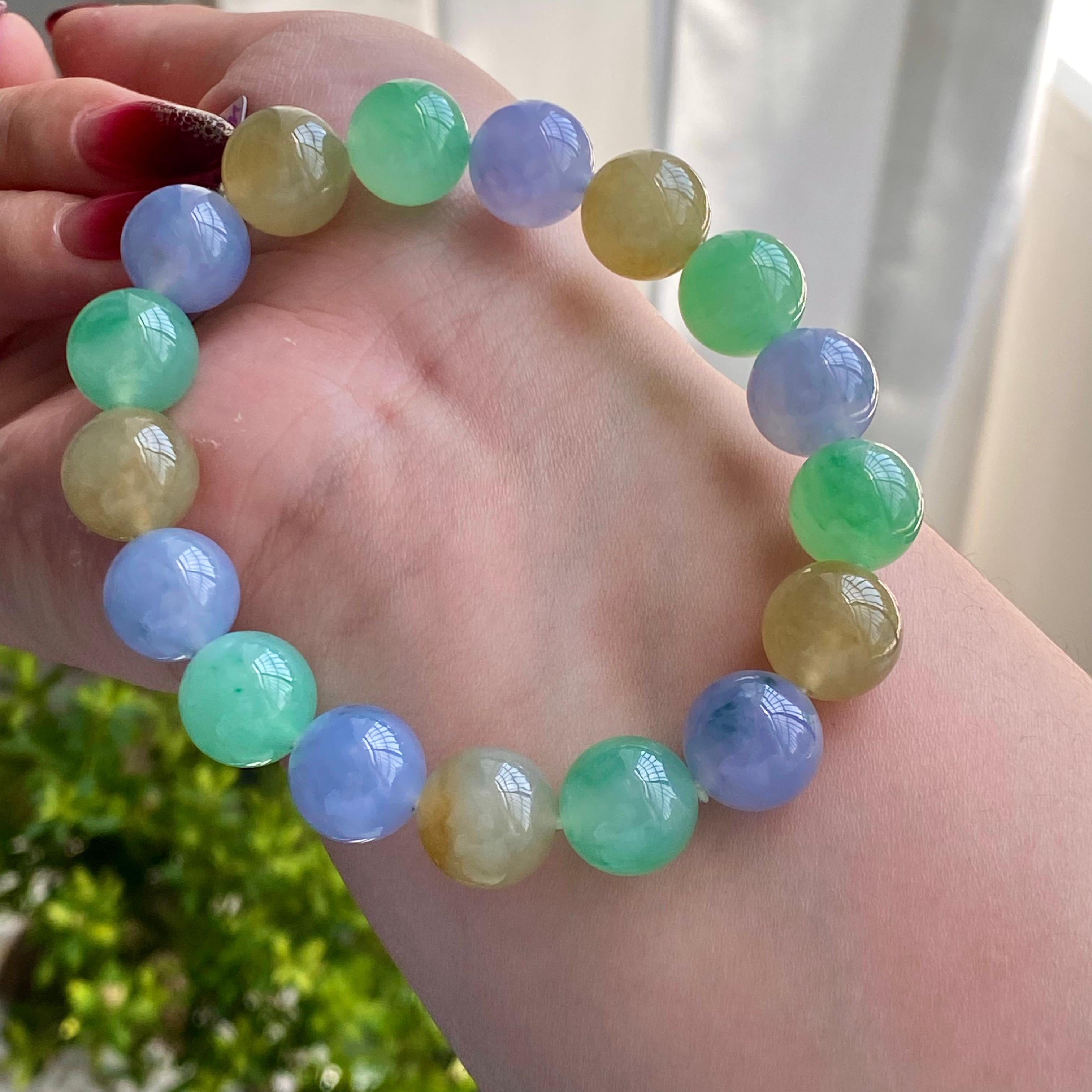 冰种多宝单圈手串（17颗）（yc203643）